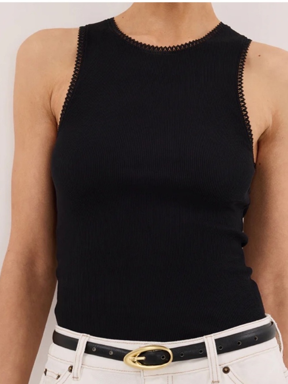 NWT • Dissh Charlize black knit tank